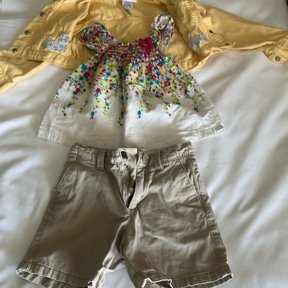 Little Lass Yellow and White Kids Matching Set